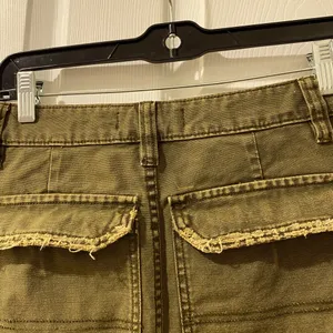NWOT free people green cargo skirt size 26 thumbnail 5