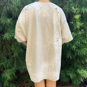 Light Khaki Destroyed Bleached Tee thumbnail 3