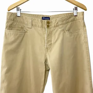 VTG Y2K Abercrombie‎ Women's 10R 25 Issue Wide Leg Flare Pants Khaki Minimalist thumbnail 4