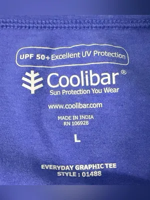 Coolibar women's long-sleeve sun protection shirt size Large blue thumbnail 8