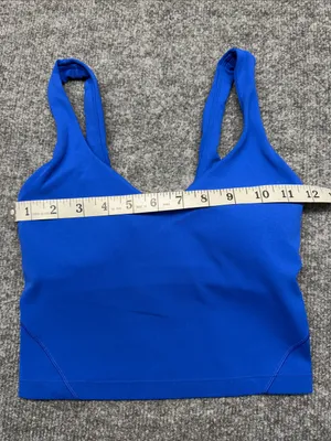 Lululemon Align Royal Blue V-Neck Crop Tank Top thumbnail 6