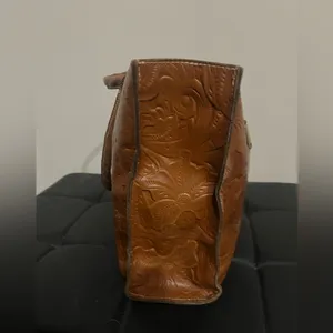 Patricia Nash Zancona Tooled Brown Leather Tote Reiti Wallet New With Tags $308 thumbnail 5
