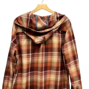 Carhartt Women's Hooded Flannel Shirt Brown Multi Plaid size XL (16/18) thumbnail 5