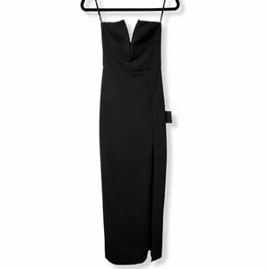 NEW Lulus Dedicated To Glamour Black Strapless Maxi Dress Gala-Ready Gown Small thumbnail 5