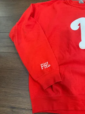 Gildan Red Phillies Crewneck Sweatshirt Size Large - C11-444 thumbnail 4