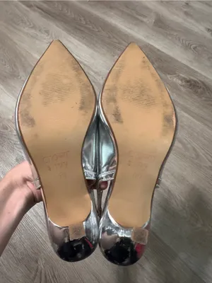 Crown & Ivy Remi Kitten Heel Slingback Silver Women’s 7.5 Bow Pointed Toe Shoes thumbnail 6