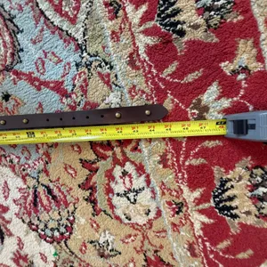 Lucky Brand Womens Leather Belt Large Brown Studded Brass Buckle Western Boho thumbnail 6