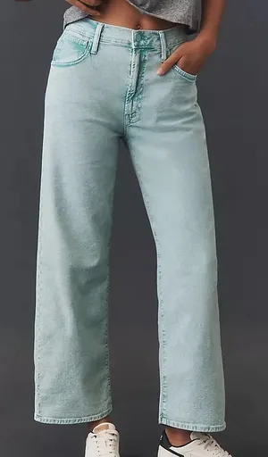 MOTHER The Dodger Ankle High Rise Straight Leg Jeans Just‎ a Dab Womens Size 28 thumbnail 1