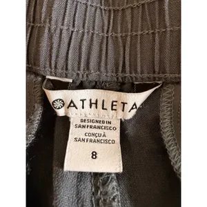 Athleta Cabo Linen Shorts Navy Blue 586829-02 Womens Size 8 Elastic‎ Side Buckle thumbnail 7