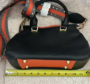 Dream Control Purse Black & Orange Satchel Crossbody Strap Rocker Boho Festival thumbnail 10