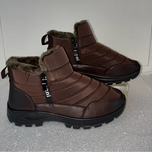 ❄️🥶Size:10 Brown Winter Cozy Boots with Durable Soles and Classic Design thumbnail 13