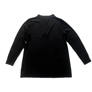 Talbots Pure Merino Wool V-Neck Sweater Womens M Black Classic Quiet Luxury thumbnail 2