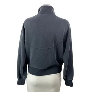 Crz Yoga Women's Navy Blue Long Sleeve High Neck 1/4 Zip Sweatshirt Top Size M thumbnail 3