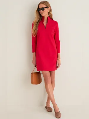NWT Tuckernuck 3/4 Sleeve Ponte Clifton Dress in Red Size XS thumbnail 12