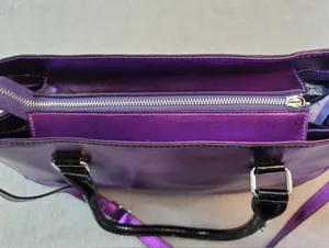 Younique Presenter Metallic Purple Tote Bag & Crossbody Strap NWOT thumbnail 5