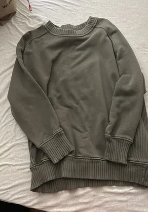 Aerie Dark Green Long Sleeve Crewneck Pullover Sweater thumbnail 1