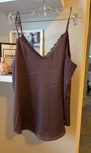 Express Mauve Top with lace  thumbnail 1