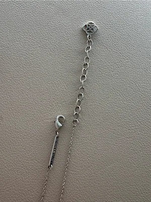 Kendra Scott Silver Necklace with White Heart Pendant thumbnail 3