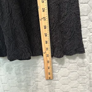 Free People Dress XS Black Lace‎ Fit Flare 3/4 Sleeve Mini Cocktail thumbnail 6