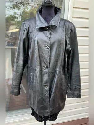 Elegant genuine Leather Button-Front Women's Jacket🍃🍂🍁 thumbnail 16