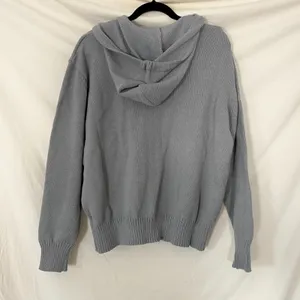 Comfy Chunky Hoodie Button Up Cardigan Jacket Size XL Grey thumbnail 4