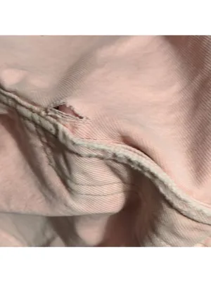 Zara Pink Button Fly Raw Hem Shorts Size 2 thumbnail 5