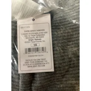 Auden Womens Plus Size 1X Ribbed Knit Pajama Jogger Pants Dark Gray NWT.… thumbnail 5