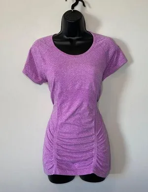 Athleta Purple Fastest Track Seamless Tee Sz Large thumbnail 1