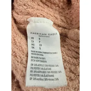 American Eagle Blush Pink Textured Knit Crewneck Sweater – Size Small thumbnail 4