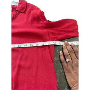 Soft Surroundings Burgundy Poet Blouse w/ Ruffled Cuffs Size L Style 2AT59 thumbnail 7