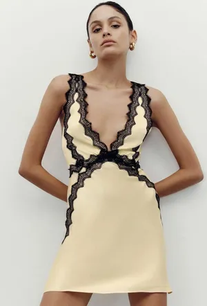 Shona joy Camille Lace Cross Back Mini Dress thumbnail 3