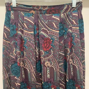 Vintage 1980s/1990s Prophecy By Dark Purple Midi Maxi Floral Skirt M thumbnail 2