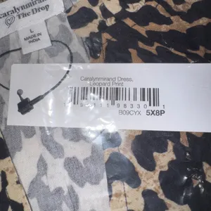 The Drop @Caralynmirand Leopard Print Tiered‎ V Neck Dress L thumbnail 6