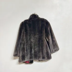 Black Faux Fur Vintage Jacket Sz M thumbnail 12