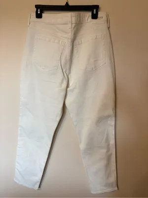Hollister Women's Straight Leg Mom Jeans - Cream White thumbnail 6