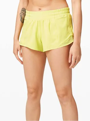 Lululemon Hotty Hot Short II 2.5” Women’s‎ Size 6 Yellow Running Athletic Shorts thumbnail 1
