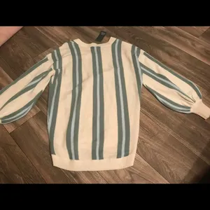 Wild Fable White with Green stripes sweater thumbnail 2