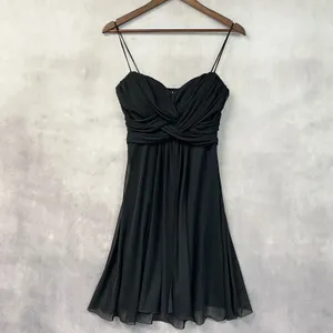 B. Smart Y2K Womens Chiffon Sweetheart Cocktail Dress Size 5/6 Black Flowy McBling HOCO thumbnail 11