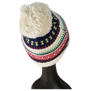 Aerie Knit Stripe Pom Pom Beanie One Size thumbnail 3