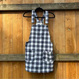Cindy Plaid Shift Dress size small fall autumn blue‎ overalls size small thumbnail 3