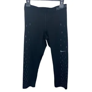 Nike Pro Linear Rain Dri-fit athletic Capri cropped leggings size L thumbnail 2