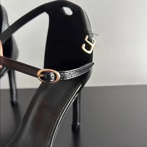 Source Unknown Elegant Black Ankle Strap Heels Sz‎ 37/6.5 thumbnail 8