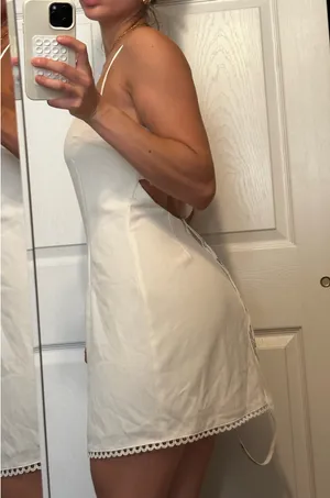 Lucy in the Sky White Open Tie Back Dress thumbnail 7