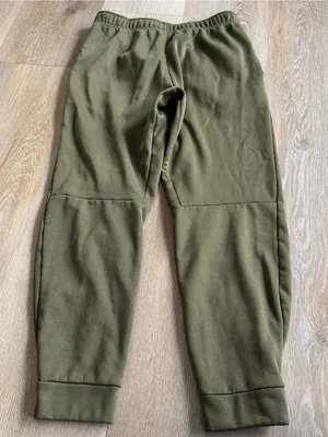 Nike Olive Fleece Jogger Sweatpants with Swoosh thumbnail 7