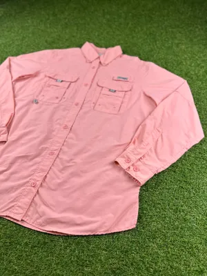 Columbia Sportswear pink long sleeve button up Shacket thumbnail 2
