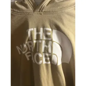 The North Face Womens Half Dome Pullover Hoodie Tan Khaki Logo Sweatshirt Large thumbnail 4