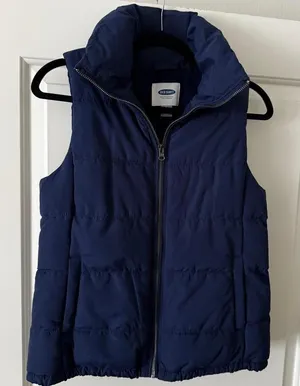 Old Navy Navy Blue Puffer Vest Ladies Small Outdoors Winter thumbnail 1