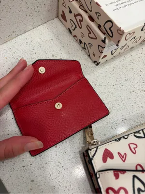Kate Spade Staci Scribble Hearts Small Wallet Card Case Set W/Box KA629 New thumbnail 2