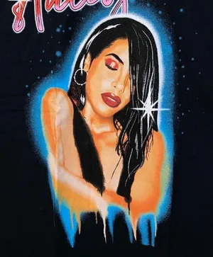 Aaliyah Airbrush Queen of Urban Pop Self-titled Album Tee 2X thumbnail 2