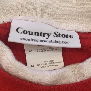 Vintage 90s Sweatshirt Crewneck Snowflakes Red White Grannycore Whimsical Winter thumbnail 8